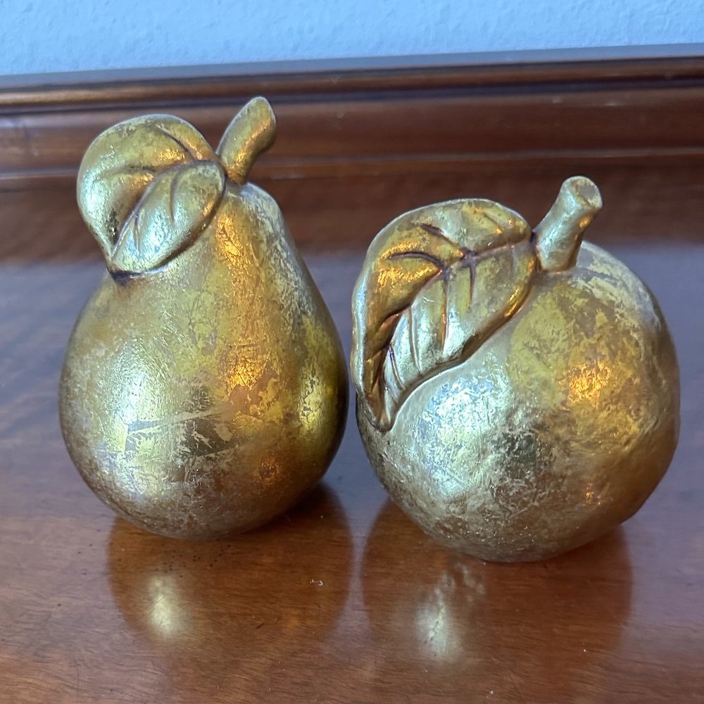 Gold toned Apple and Pear